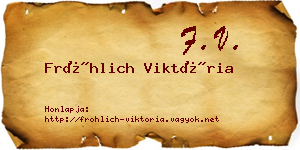 Fröhlich Viktória névjegykártya